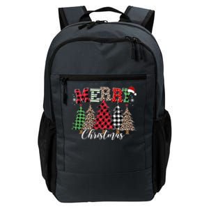 Merry Christmas Leopard Buffalo Red Plaid Daily Commute Backpack