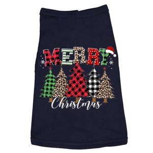 Merry Christmas Leopard Buffalo Red Plaid Doggie Tank