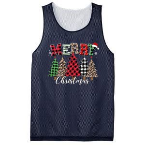 Merry Christmas Leopard Buffalo Red Plaid Mesh Reversible Basketball Jersey Tank