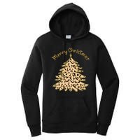 Merry Christmas Leopard Tree Holiday Women's Pullover Hoodie