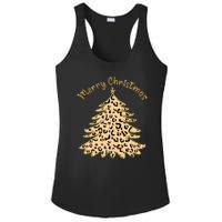 Merry Christmas Leopard Tree Holiday Ladies PosiCharge Competitor Racerback Tank