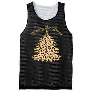 Merry Christmas Leopard Tree Holiday Mesh Reversible Basketball Jersey Tank