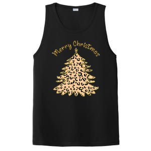 Merry Christmas Leopard Tree Holiday PosiCharge Competitor Tank