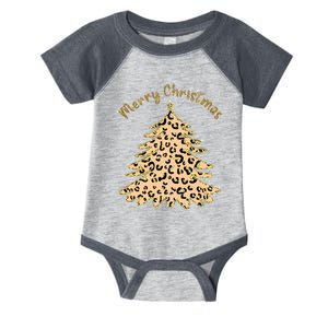 Merry Christmas Leopard Tree Holiday Infant Baby Jersey Bodysuit