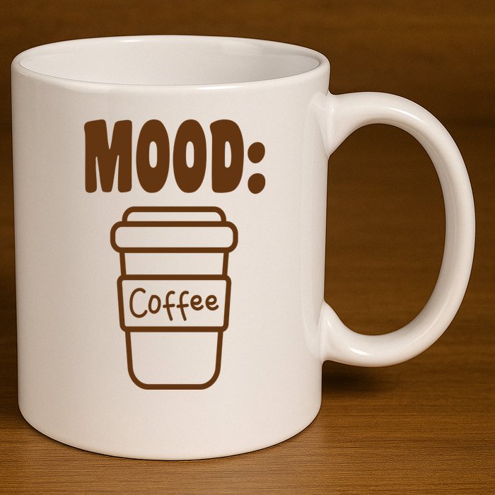 Mood Coffee Lover 11oz C Handle Ceramic Mug