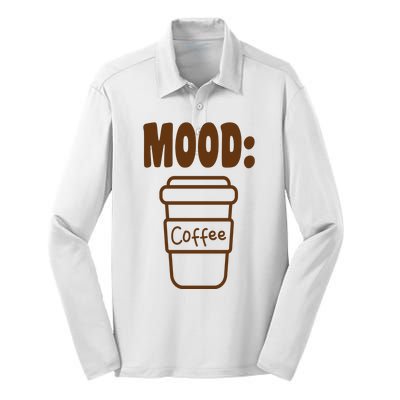 Mood Coffee Lover Silk Touch Performance Long Sleeve Polo