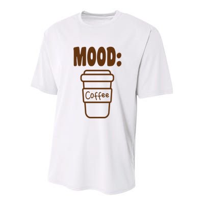 Mood Coffee Lover Youth Performance Sprint T-Shirt