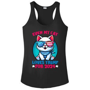 My Cat Loves Trump Cat Lover Kitten Owner President Trump Cool Gift Ladies PosiCharge Competitor Racerback Tank