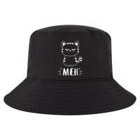 Meowy Cat Lovers Women Meh Cat Funny Cat Cool Comfort Performance Bucket Hat