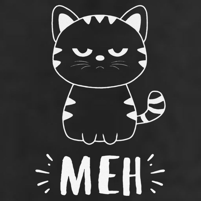 Meowy Cat Lovers Women Meh Cat Funny Cat Cool Comfort Performance Bucket Hat