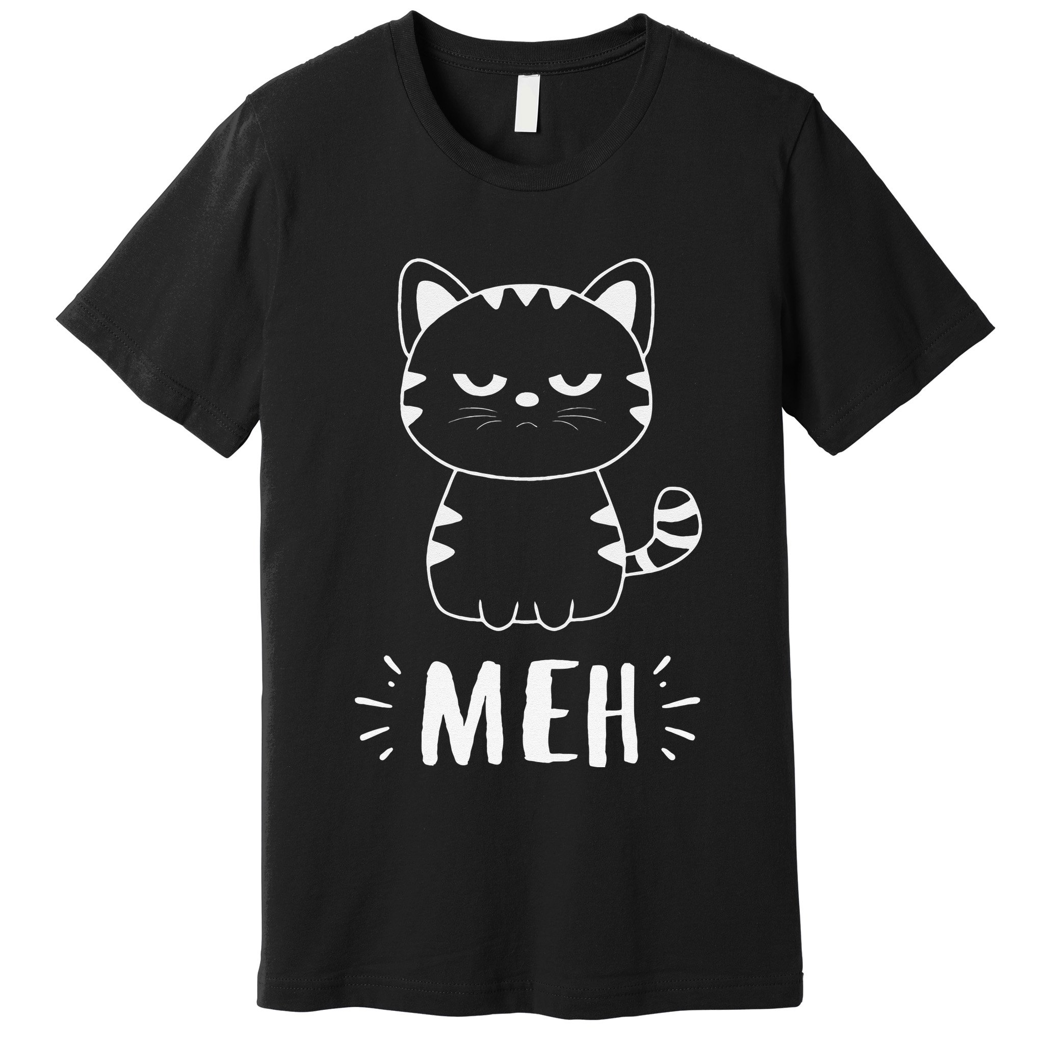 Meowy Cat Lovers Women Meh Cat Funny Cat Premium T-Shirt