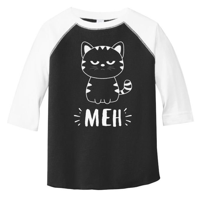 Meowy Cat Lovers Women Meh Cat Funny Cat Toddler Fine Jersey T-Shirt