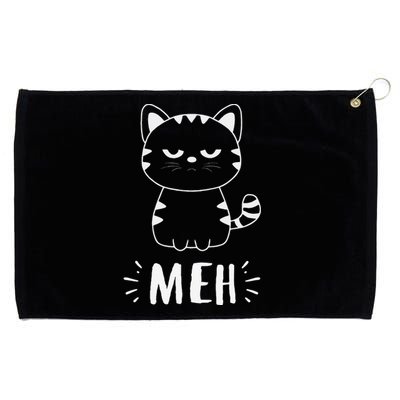 Meowy Cat Lovers Women Meh Cat Funny Cat Grommeted Golf Towel