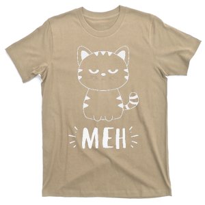 Meowy Cat Lovers Women Meh Cat Funny Cat T-Shirt