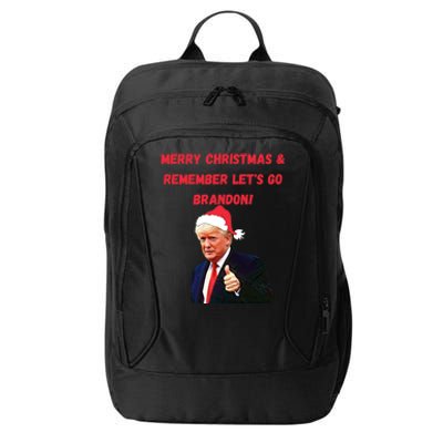 Merry Christmas Let's Go Brandon Trump City Backpack