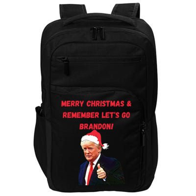 Merry Christmas Let's Go Brandon Trump Impact Tech Backpack