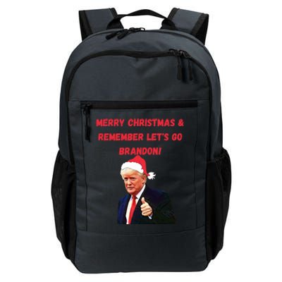 Merry Christmas Let's Go Brandon Trump Daily Commute Backpack