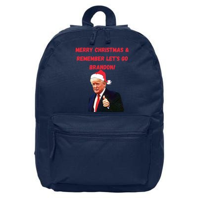 Merry Christmas Let's Go Brandon Trump 16 in Basic Backpack