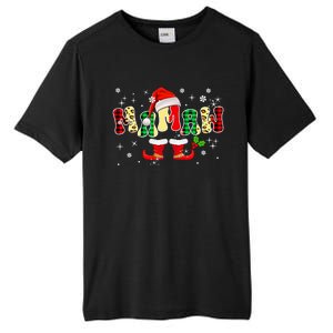 Mamaw Christmas Leopard Plaid Santa Costume Funny Family Gift Tall Fusion ChromaSoft Performance T-Shirt