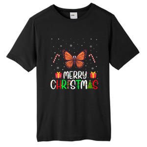 Merry Christmas Lights Butterfly Reindeer Hat Xmas Pjs Tall Fusion ChromaSoft Performance T-Shirt