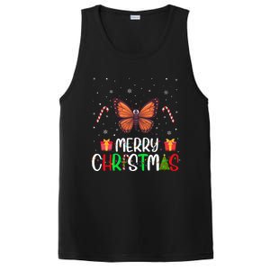 Merry Christmas Lights Butterfly Reindeer Hat Xmas Pjs PosiCharge Competitor Tank