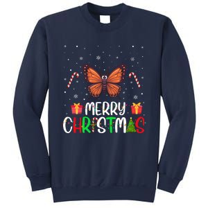 Merry Christmas Lights Butterfly Reindeer Hat Xmas Pjs Sweatshirt