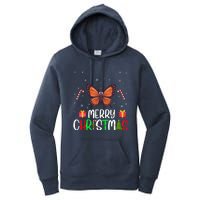 Merry Christmas Lights Butterfly Reindeer Hat Xmas Pjs Women's Pullover Hoodie