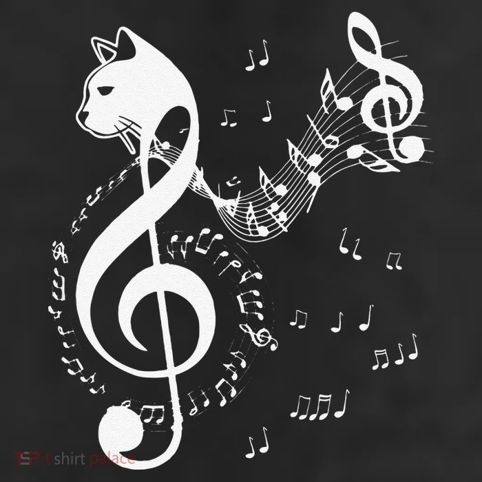 Music & Cats Lover Treble Clef Funny Cat Music Notes 7 Panel Mesh Trucker Snapback Hat