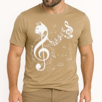Music & Cats Lover Treble Clef Funny Cat Music Notes Cooling Performance Crew T-Shirt