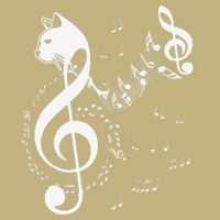 Music & Cats Lover Treble Clef Funny Cat Music Notes Cooling Performance Crew T-Shirt