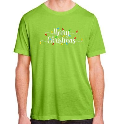 Merry Christmas Lights  Adult ChromaSoft Performance T-Shirt