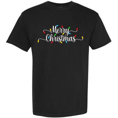 Merry Christmas Lights  Garment-Dyed Heavyweight T-Shirt