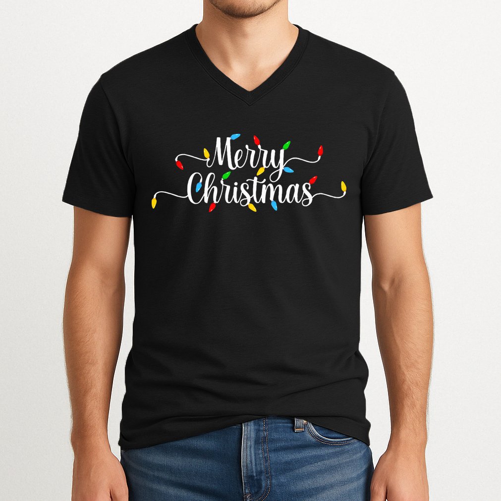 Merry Christmas Lights  V-Neck T-Shirt