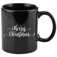 Merry Christmas Lights  11oz C Handle Ceramic Mug