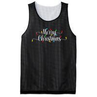 Merry Christmas Lights  Mesh Reversible Basketball Jersey Tank