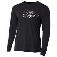 Merry Christmas Lights  Cooling Performance Long Sleeve Crew