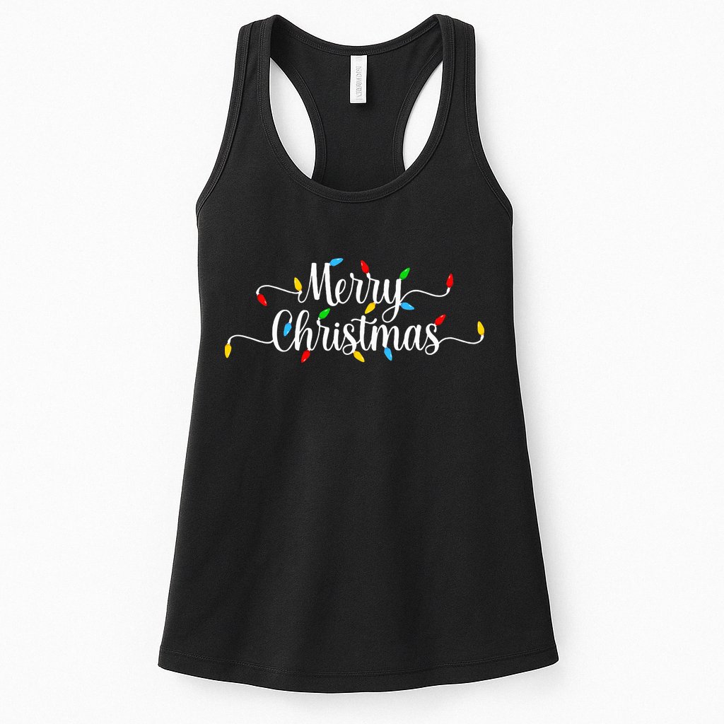 Merry Christmas Lights  Womens Tank Top