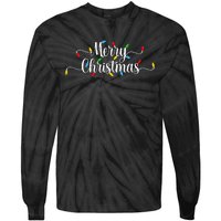 Merry Christmas Lights  Tie-Dye Long Sleeve Shirt