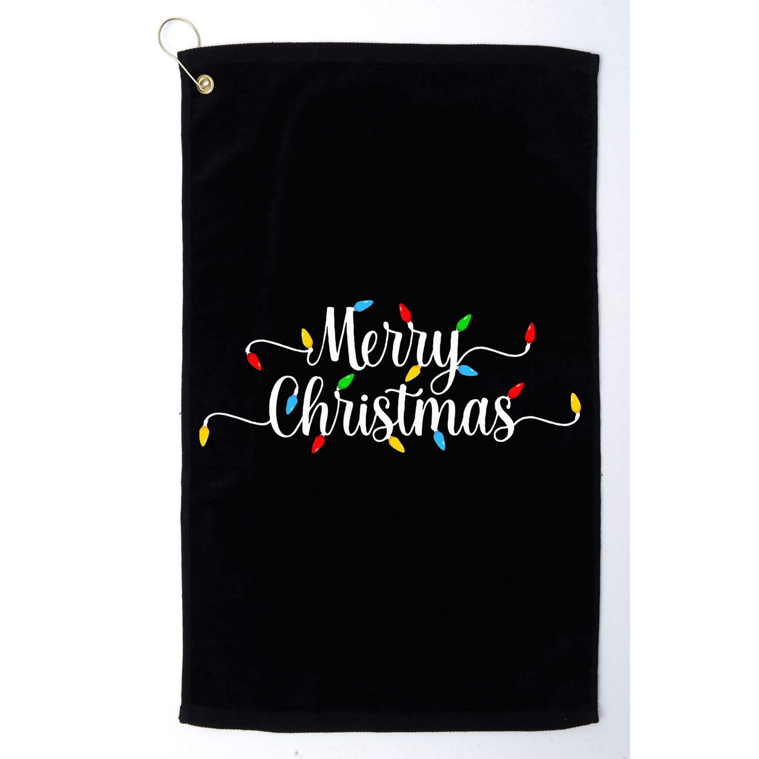 Merry Christmas Lights  Golf Towel