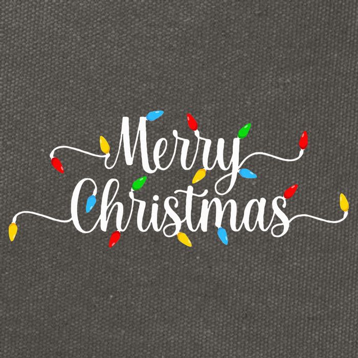 Merry Christmas Lights  Cotton Canvas Backpack