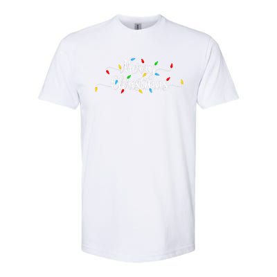 Merry Christmas Lights  Softstyle® CVC T-Shirt