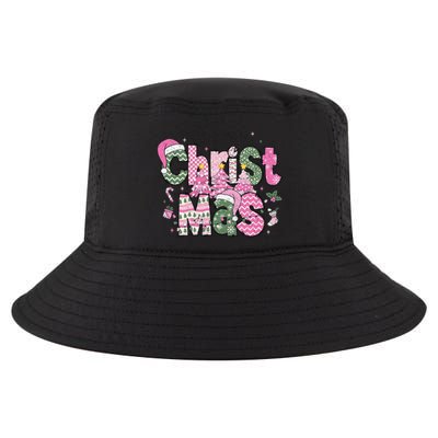 Merry Christmas Lights Red Santa Hat Xmas Family Cool Comfort Performance Bucket Hat