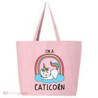 Magical Cat Lover Unicorn Rainbow Design 25L Jumbo Tote
