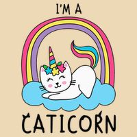 Magical Cat Lover Unicorn Rainbow Design Zip Tote Bag