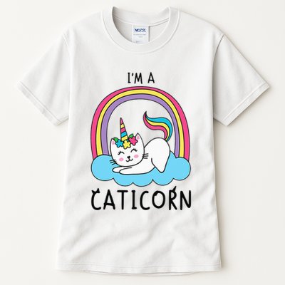 Magical Cat Lover Unicorn Rainbow Design Tall T-Shirt
