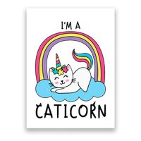 Magical Cat Lover Unicorn Rainbow Design Poster