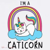Magical Cat Lover Unicorn Rainbow Design Premium T-Shirt