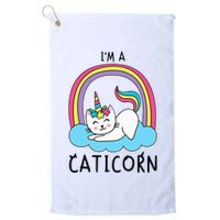 Magical Cat Lover Unicorn Rainbow Design Golf Towel