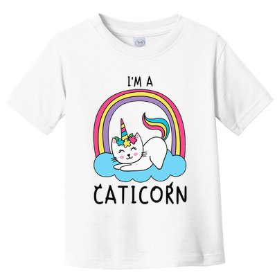 Magical Cat Lover Unicorn Rainbow Design Toddler T-Shirt