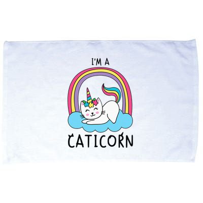 Magical Cat Lover Unicorn Rainbow Design Microfiber Hand Towel
